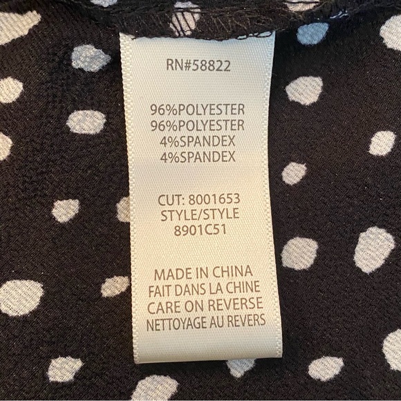 NWT Max Studio black and white wrap dress womens large - Picture 8 of 9